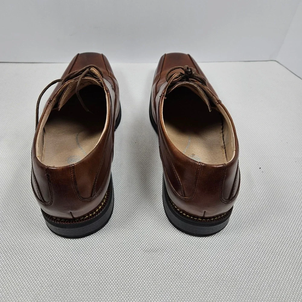 Florsheim Alav Brown Leather Bicycle Toe Derby Shoes Mens 12 D‎ 11256-200
